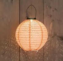 Anna's Collection lampion solar marrakesh ø25cm terra - afbeelding 1