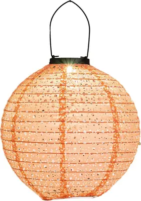 Anna's Collection lampion solar marrakesh ø25cm terra - afbeelding 2