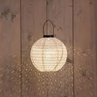 Anna's Collection lampion solar marrakesh 25cm zand - afbeelding 1