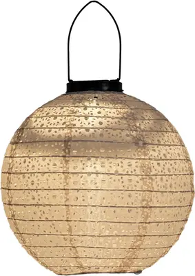 Anna's Collection lampion solar marrakesh 25cm zand - afbeelding 2
