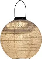 Anna's Collection lampion solar marrakesh 25cm zand - afbeelding 2