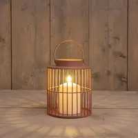 Anna's Collection lantaarn met kaars op batterij 15 x 18cm, roze kopen?