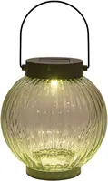 Anna's Collection lantaarn solar 1led glas 15x14.5cm olijf kopen?