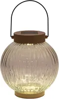 Anna's collection lantaarn solar 1led glas 15x14.5cm zand kopen?