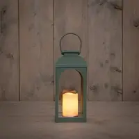 Anna's Collection Lantaarn solar met kaars 11 x 11 x 27 cm Olijf kopen?