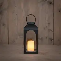 Anna's Collection Lantaarn solar met kaars 11x27cm zwart kopen?