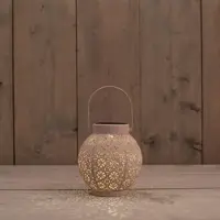 Anna's Collection Lantaarn solar metaal 1 led warm wit 14.5 x 14.5 x 16 cm zand kopen?