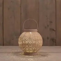 Anna's Collection Lantaarn solar metaal 18 x 18 x 19 cm zand kopen?