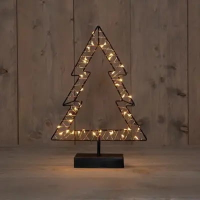 Anna's Collection LED 2D boom 40 lampjes metaal 24 x 35,5cm, classic warm - afbeelding 1