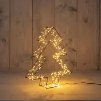 Anna's Collection LED 3D boom 300 lampjes metaal 7 x 36cm, classic warm - afbeelding 1