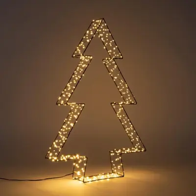 Anna's Collection LED 3D boom 540 lampjes metaal 56 x 7cm, classic warm - afbeelding 2