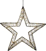 Anna's Collection LED 3D ster 1200 lampjes flash metaal Ø 56cm, warm wit/classic warm - afbeelding 1