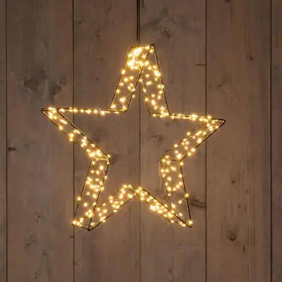 Anna's Collection LED 3D ster 300 lampjes metaal Ø 36cm, classic warm - afbeelding 2