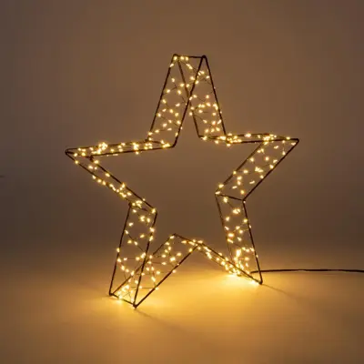 Anna's Collection LED 3D ster 300 lampjes metaal Ø 36cm, classic warm - afbeelding 3