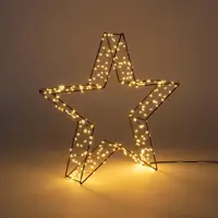 Anna's Collection LED 3D ster 300 lampjes metaal Ø 36cm, classic warm - afbeelding 3