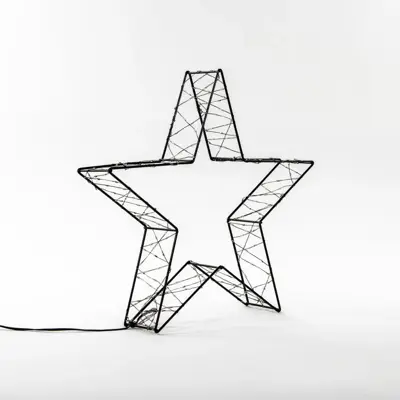 Anna's Collection LED 3D ster 300 lampjes metaal Ø 36cm, classic warm - afbeelding 1