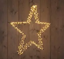 Anna's Collection LED 3D ster metaal zwart 540 lampjes Ø 56cm, classic warm - afbeelding 1