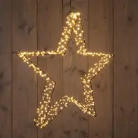 Anna's Collection LED 3D ster metaal zwart 540 lampjes Ø 56cm, classic warm - afbeelding 2