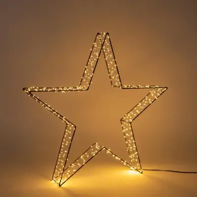 Anna's Collection LED 3D ster metaal zwart 540 lampjes Ø 56cm, classic warm - afbeelding 3