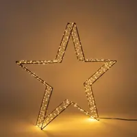 Anna's Collection LED 3D ster metaal zwart 540 lampjes Ø 56cm, classic warm - afbeelding 3