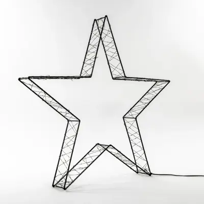 Anna's Collection LED 3D ster metaal zwart 540 lampjes Ø 56cm, classic warm - afbeelding 4