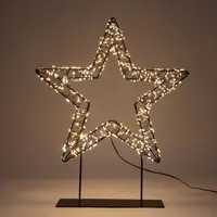 Anna's Collection LED 3D ster op voet 800 lampjes flash metaal Ø 36 x 3cm warm & classic warm wit - afbeelding 1