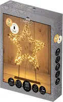 Anna's Collection LED 3D ster op voet 800 lampjes flash metaal Ø 36 x 3cm, classic warm - afbeelding 1