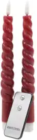 Anna's Collection LED 3D swirl kaars bordeaux 2 stuks - afbeelding 2