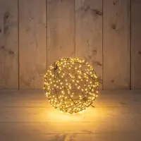 Anna’s Collection LED bal metaal, Ø 25 cm, 300 flitsende lampjes classic warm - afbeelding 4