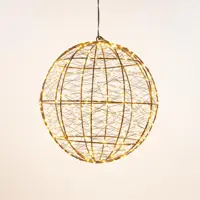 Anna’s Collection LED bal metaal, Ø 25 cm, 300 flitsende lampjes classic warm - afbeelding 1