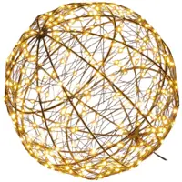 Anna’s Collection LED bal metaal, Ø 25 cm, 300 flitsende lampjes classic warm - afbeelding 3