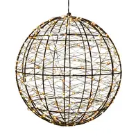 Anna's Collection LED bal metaal 500 flitsende lampjes 35cm, warm wit - afbeelding 1