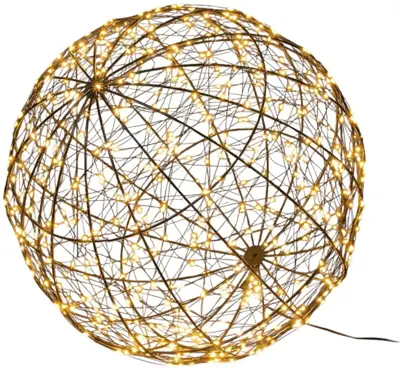 Anna's Collection LED bal metaal 500 flitsende lampjes 35cm, classic warm - afbeelding 3