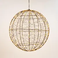 Anna's Collection LED bal metaal 500 flitsende lampjes 35cm, classic warm - afbeelding 1