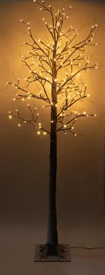 Anna's Collection LED berkenboom 204 lampjes bruin, 200cm, classic - afbeelding 2