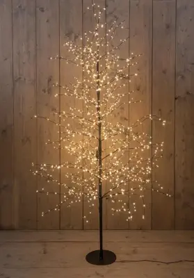 Anna's Collection LED boom 1500 flitsende lampjes zwart, 180cm, classic warm - afbeelding 2