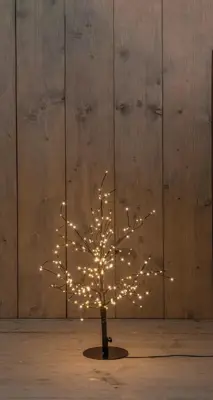 Anna's Collection LED boom 240 flitsende lampjes zwart, 60cm, classic warm - afbeelding 2