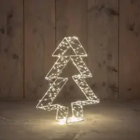 Anna's Collection LED boom 3D 300 lampjes wit 7 x 36cm, warm wit - afbeelding 1