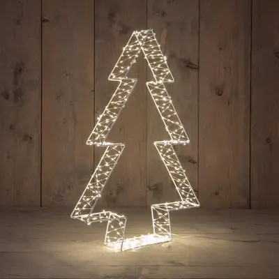 Anna's Collection LED boom 3D 540 lampjes wit 7 x 56cm, warm wit - afbeelding 1