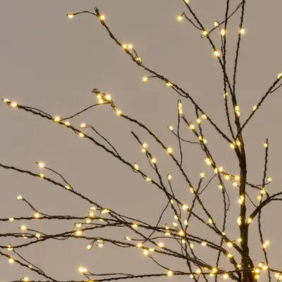 Anna's Collection LED boom 600 flitsende lampjes zwart, 120cm, classic warm - afbeelding 4