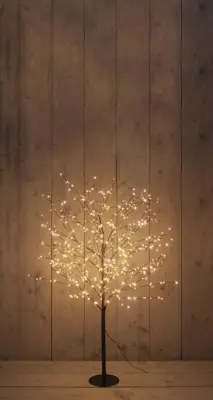 Anna's Collection LED boom 600 flitsende lampjes zwart, 120cm, classic warm - afbeelding 2