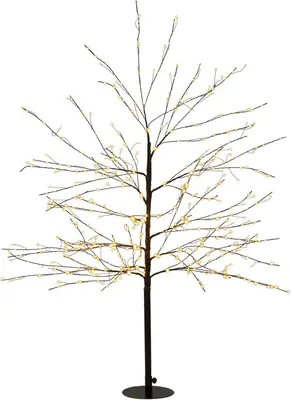 Anna's Collection LED boom 600 flitsende lampjes zwart, 120cm, classic warm - afbeelding 1