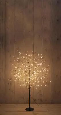 Anna's Collection LED boom 600 flitsende lampjes zwart, 120cm, classic warm - afbeelding 5