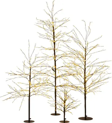 Anna's Collection LED boom 600 flitsende lampjes zwart, 120cm, classic warm - afbeelding 3