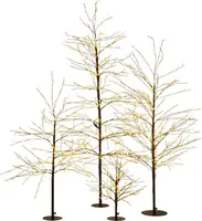 Anna's Collection LED boom 600 flitsende lampjes zwart, 120cm, classic warm - afbeelding 3