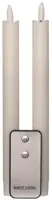 Anna's Collection LED dinerkaars 3d flame rustiek 23 cm wit 2 stuks - afbeelding 1