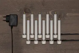 Anna's Collection LED dinerkaars batterijvervanger flame effect 23cm 10 stuks - afbeelding 2