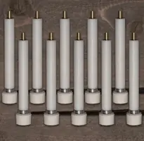 Anna's Collection LED dinerkaars batterijvervanger flame effect 23cm 10 stuks - afbeelding 1