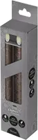 Anna's Collection LED dinerkaars flame effect rustiek 18 cm brons 2 stuks - afbeelding 1