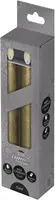 Anna's Collection LED dinerkaars flame effect rustiek 18 cm goud 2 stuks - afbeelding 1